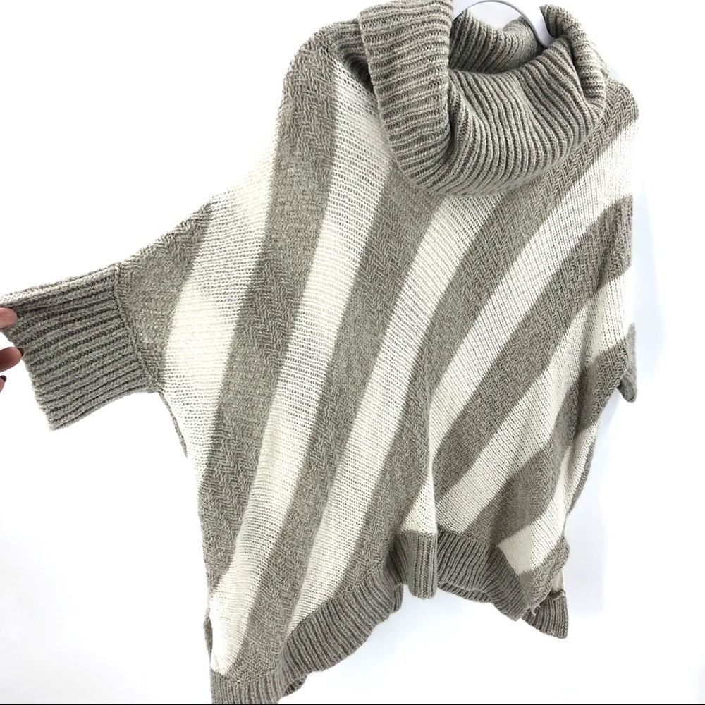 Wool Blend Cowl Neck Sweater Top Poncho Tunic Slouchy Sz Medium Large Old Navy - Picture 2 of 8